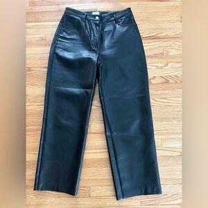 Wilfred Black vegan leather pants